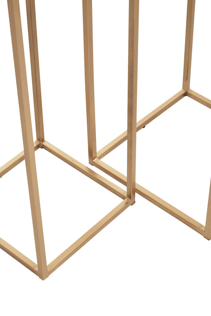 Kingsley White Marble Square Nest (Set of 2)