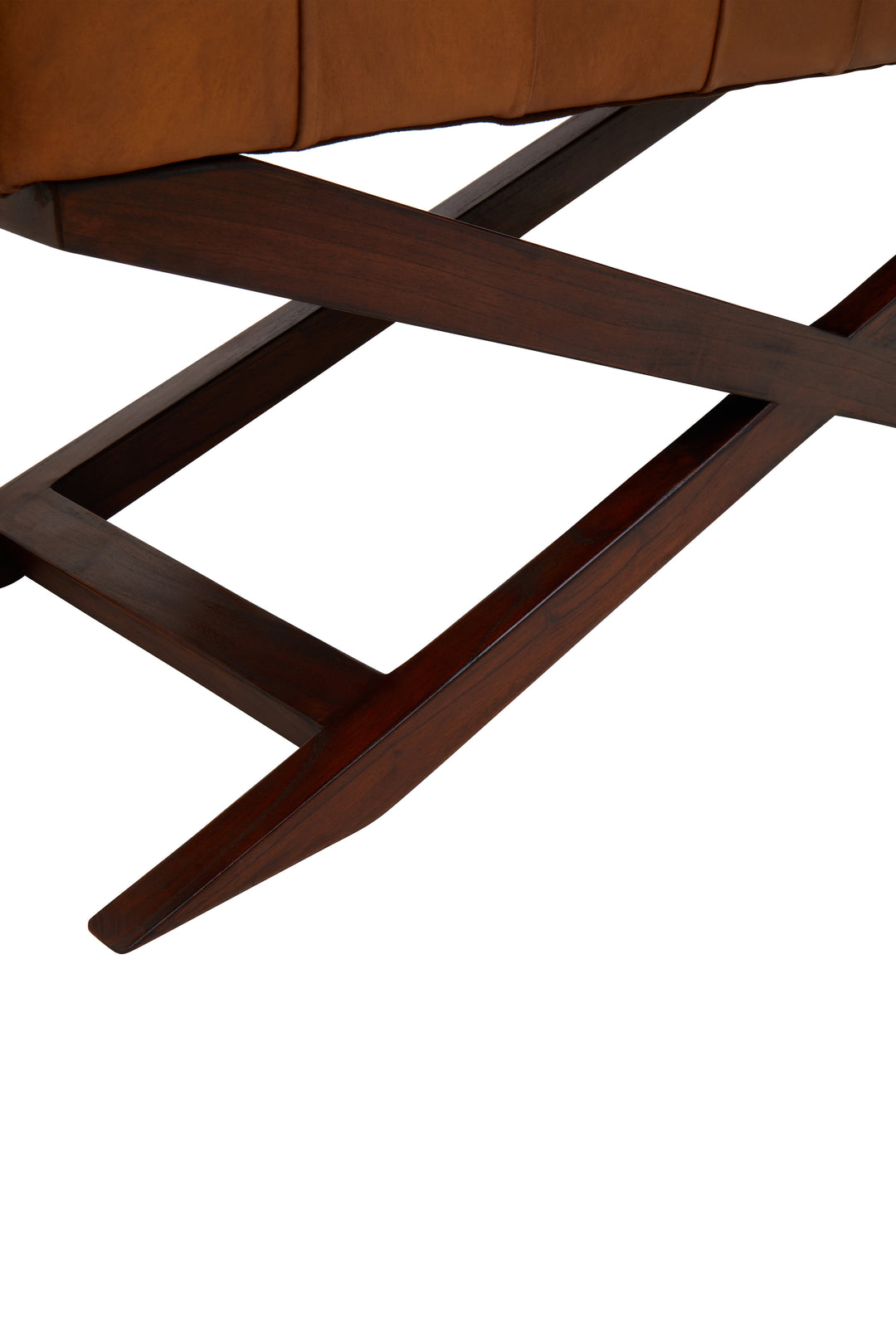 Inca Upholstered Bench with Cross-Leg Frame
