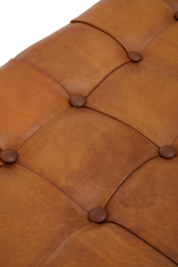 Inca Upholstered Bench with Cross-Leg Frame