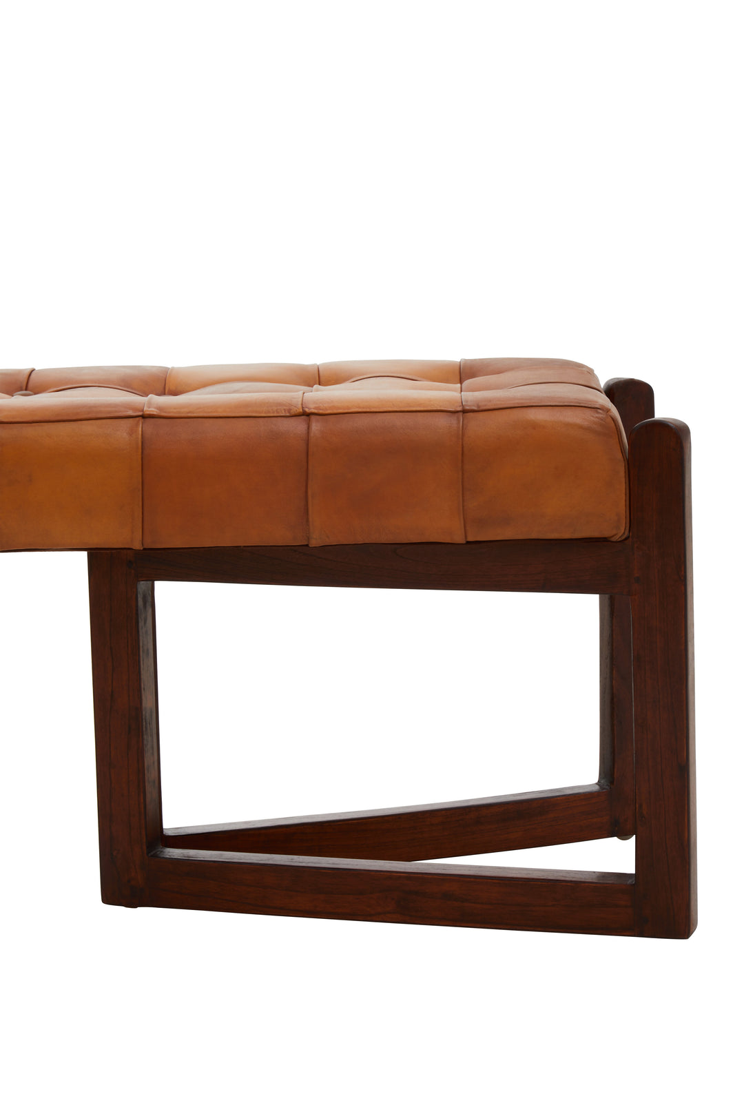 Inca Upholstered Bench with Solid Wood Base