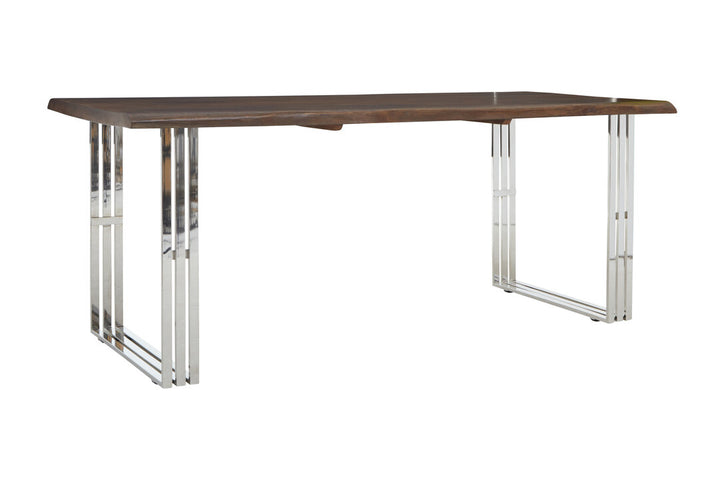 Ether Dining Table – Natural & Silver