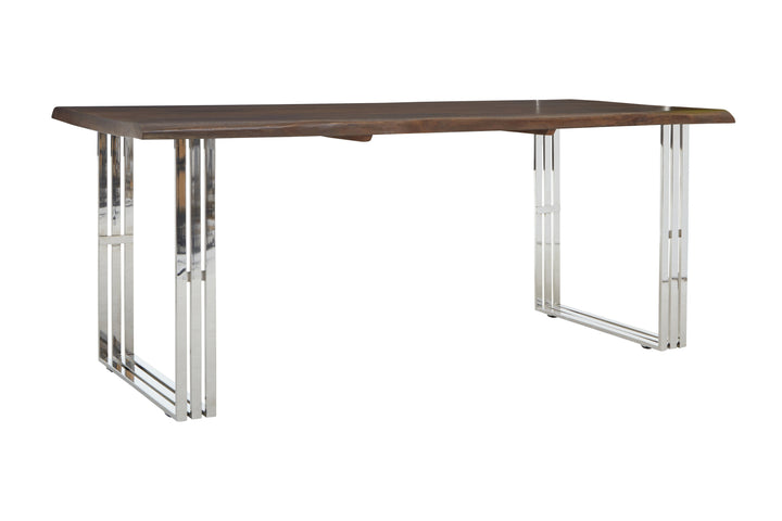 Hampstead Dining Table in Natural and Silver Finish
