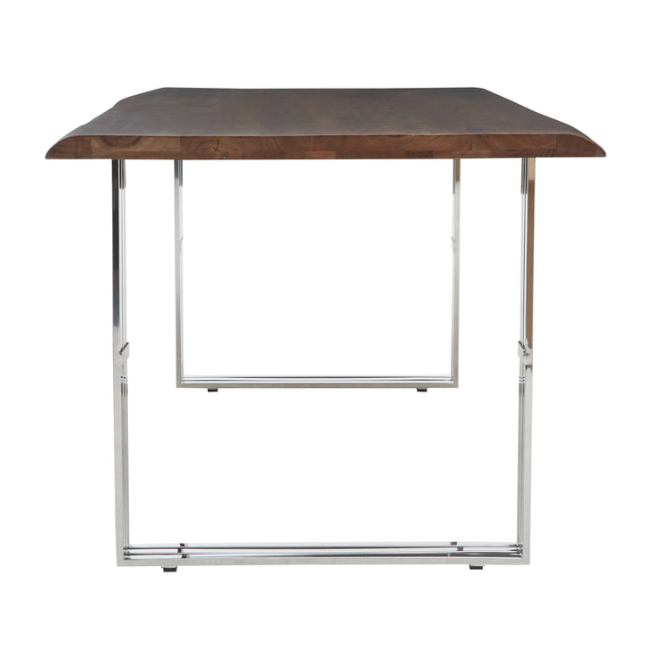 Hampstead Dining Table in Natural and Silver Finish