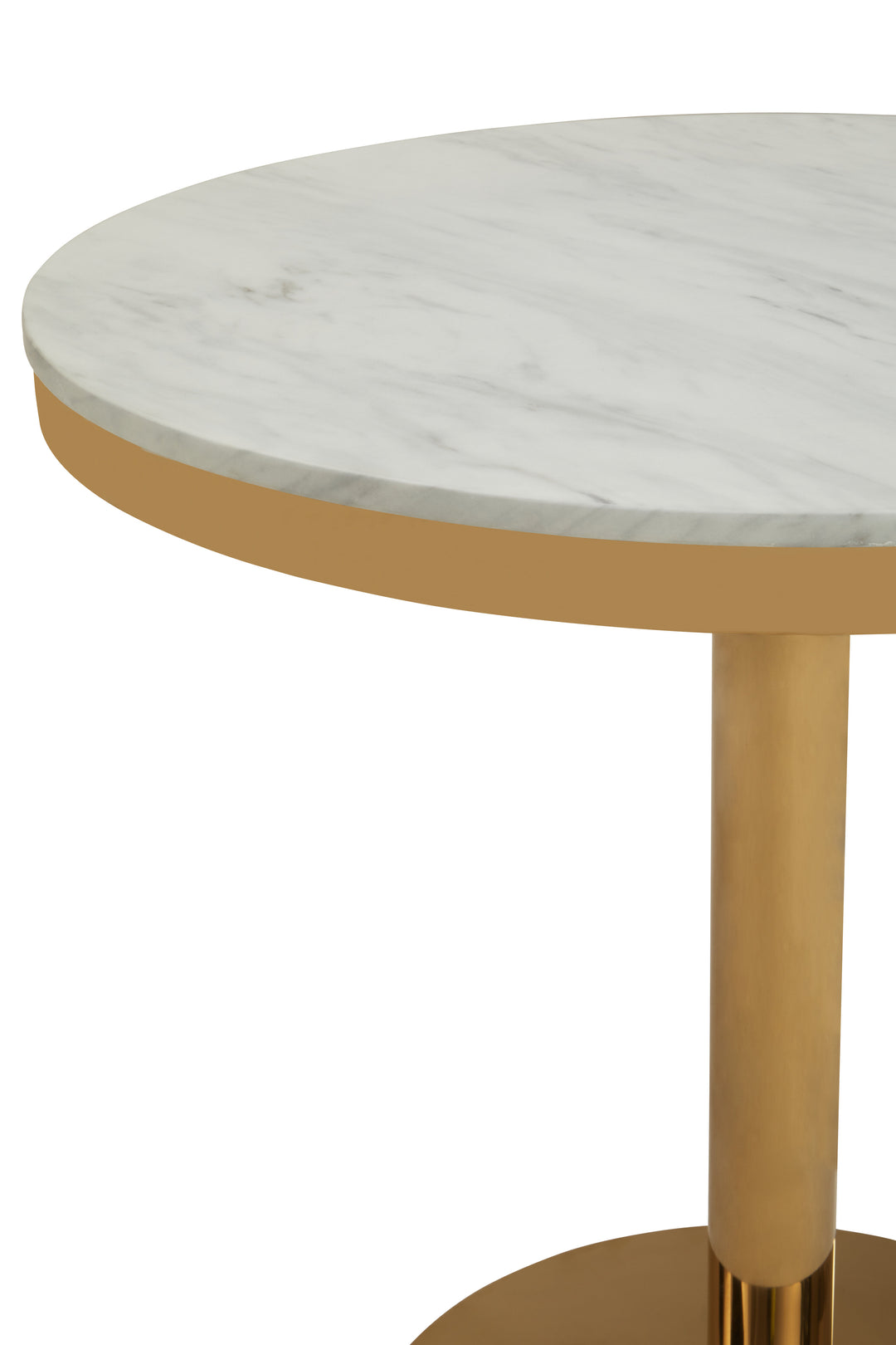 Azalea Round Marble Dining Table with Gold Base