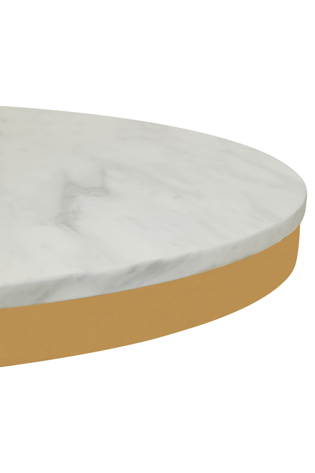 Azalea Round Marble Dining Table with Gold Base