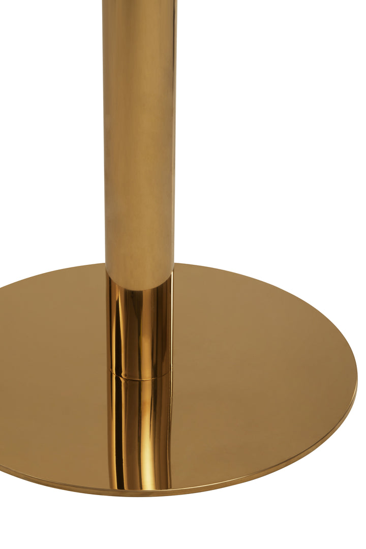 Azalea Round Marble Dining Table with Gold Base