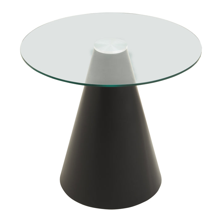 Azalea Dining Table – Round with Clear Glass Top