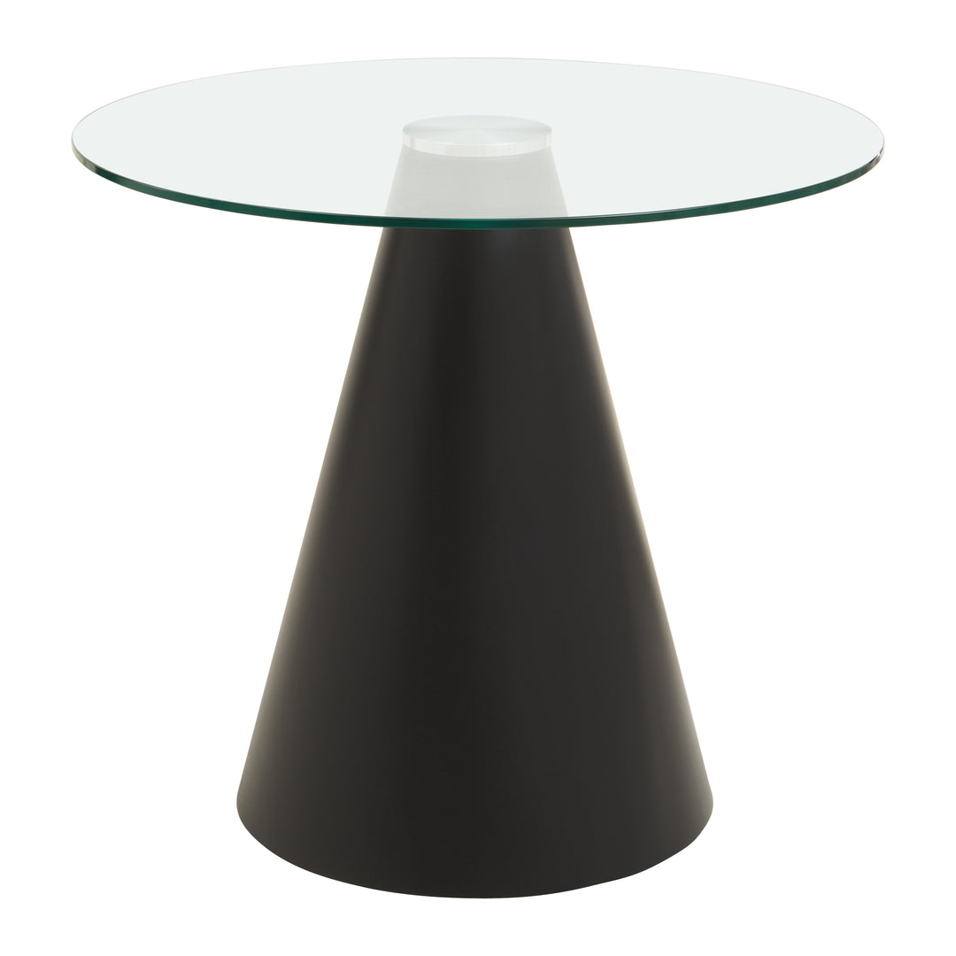 Azalea Dining Table – Round with Clear Glass Top