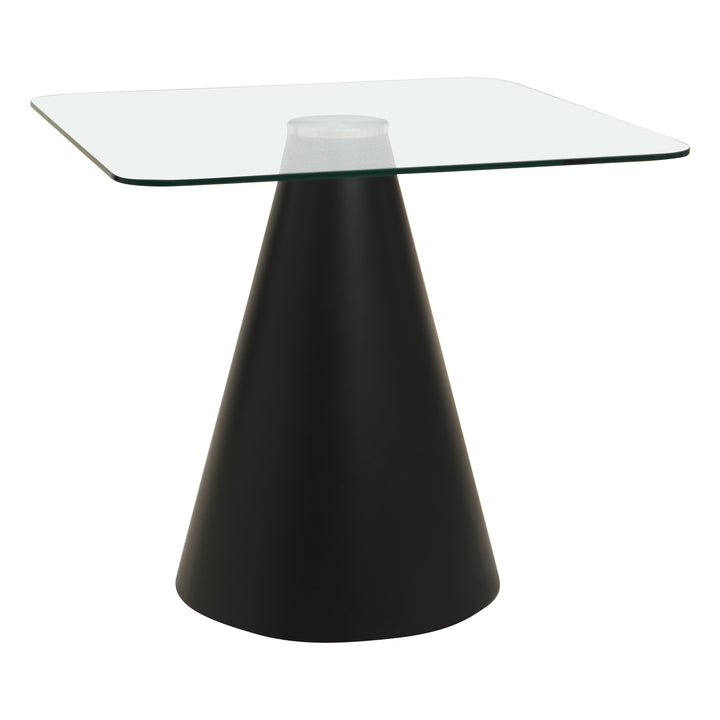 Azalea Dining Table – Square with Clear Glass Top