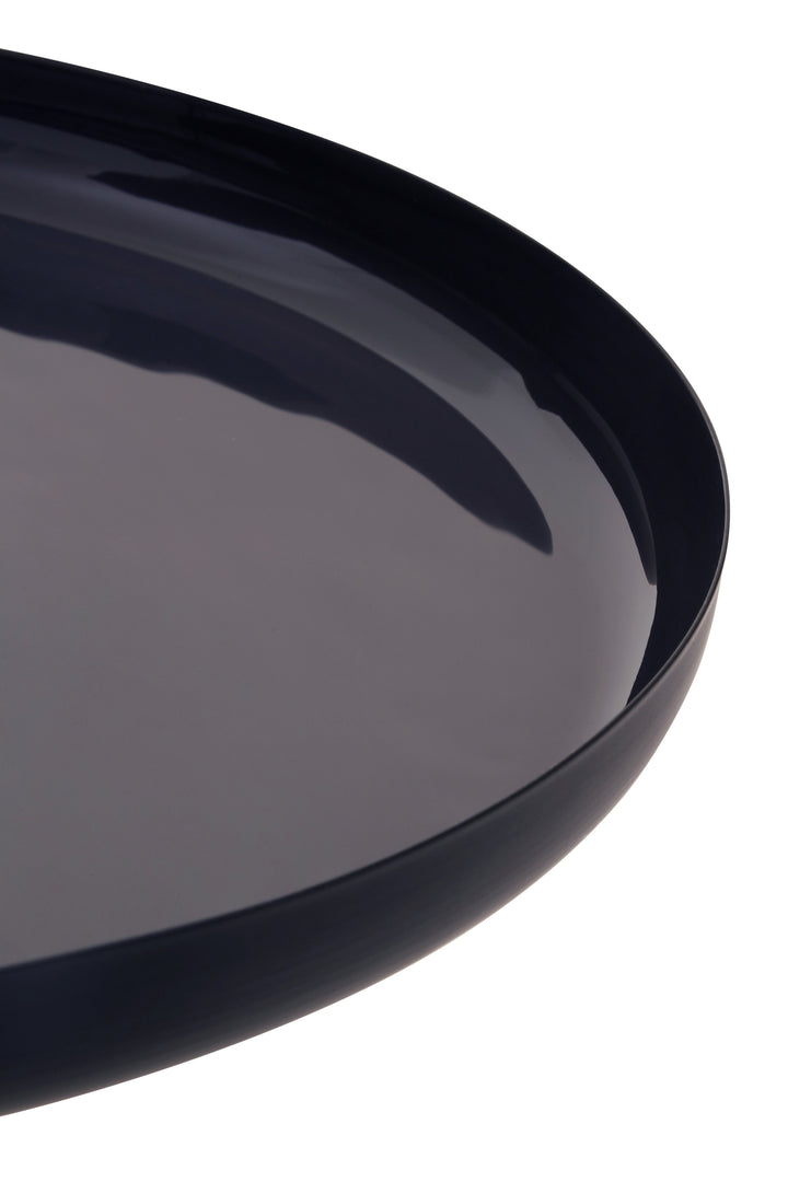 Amira Tray Tables – Set of Three in Gold and Black Finish