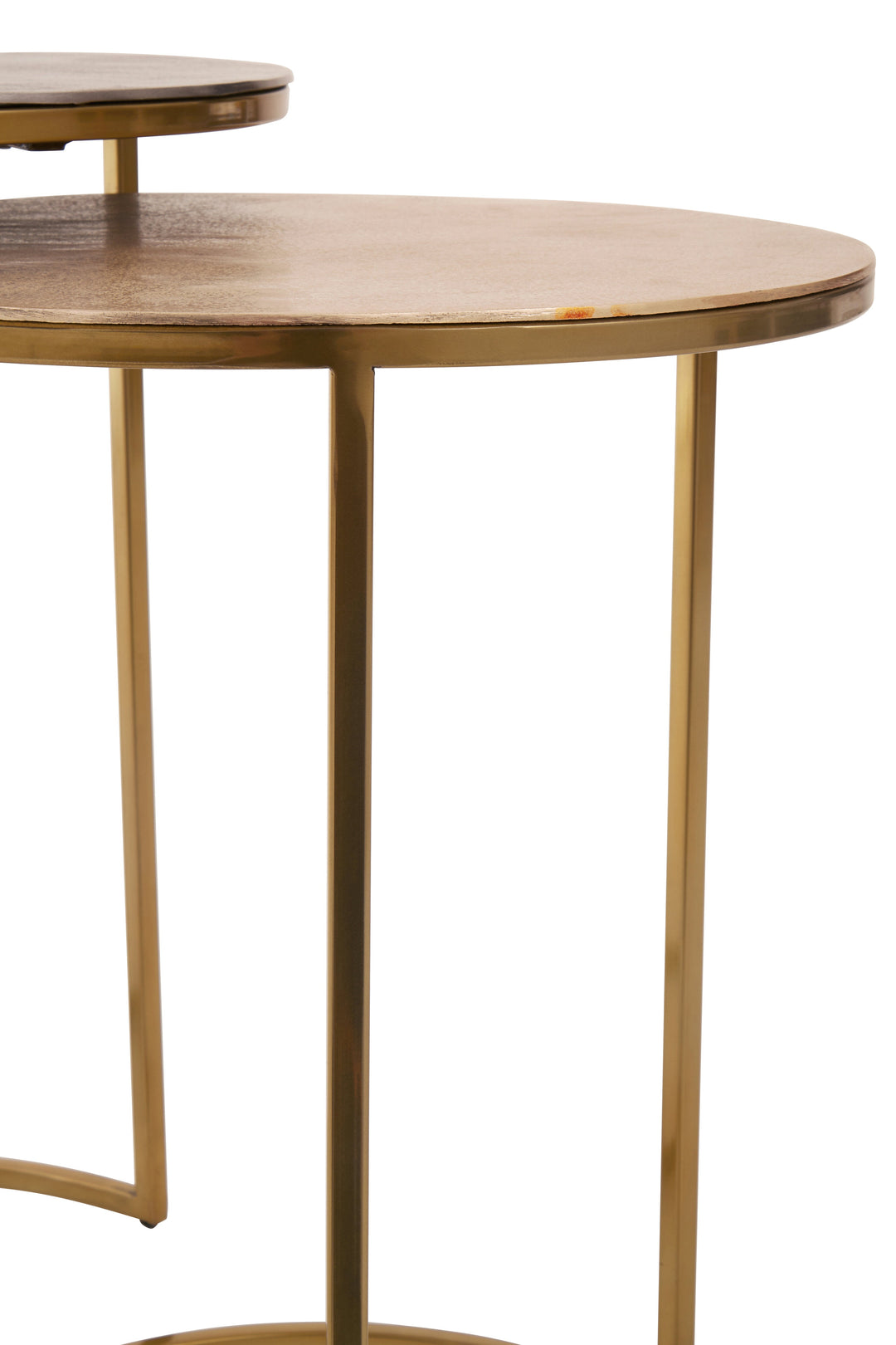 Amira Nest of Two Tables in Gold Finish