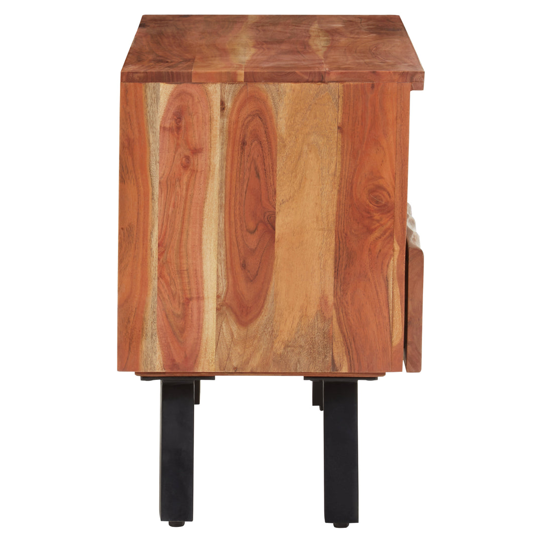 Nashik Media Unit in Acacia Wood with 2 Drawers
