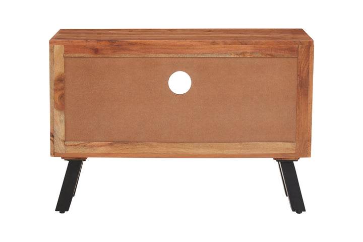 Nashik Media Unit in Acacia Wood with 2 Drawers