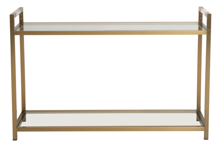 Dorking Matte Gold Console Table – Luxury Contemporary Hallway Table