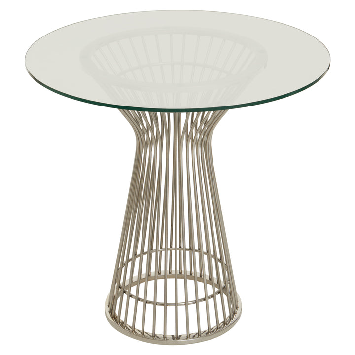 Vogue Round Dining Table in Silver Finish