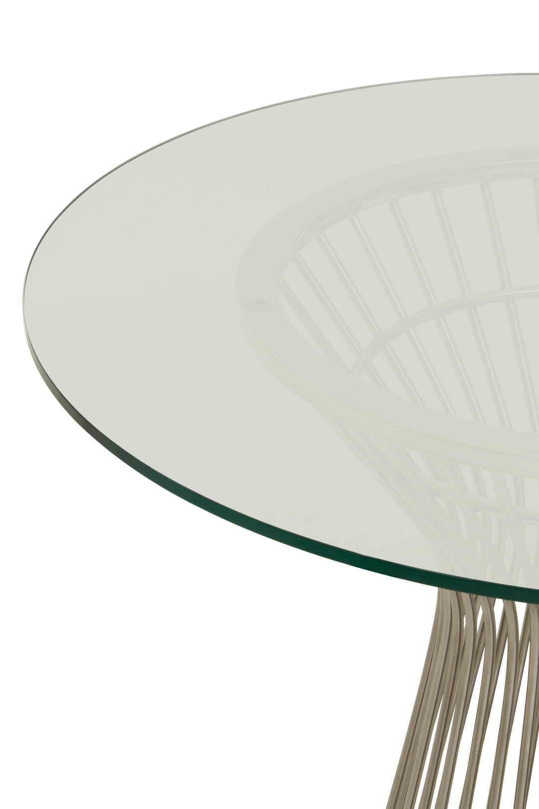 Vogue Round Dining Table in Silver Finish