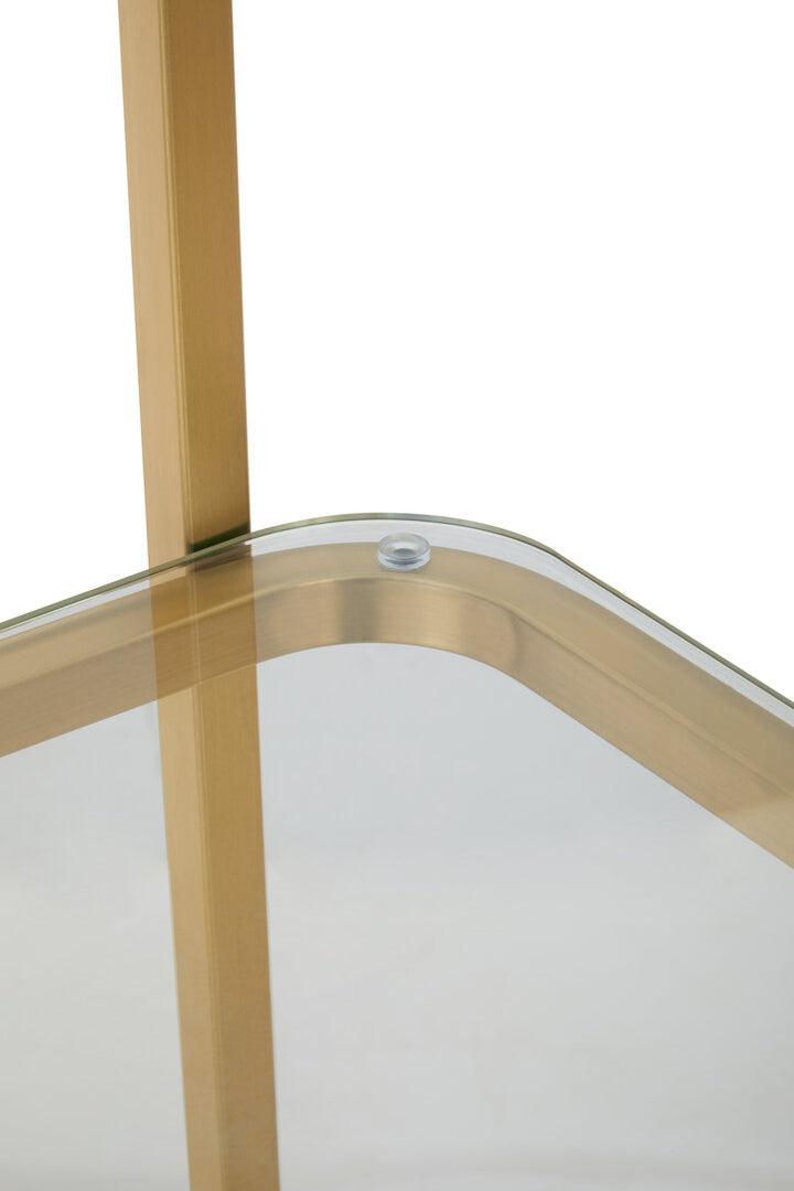 Dorking Left Half-Moon Shelf Unit – Contemporary Storage Unit