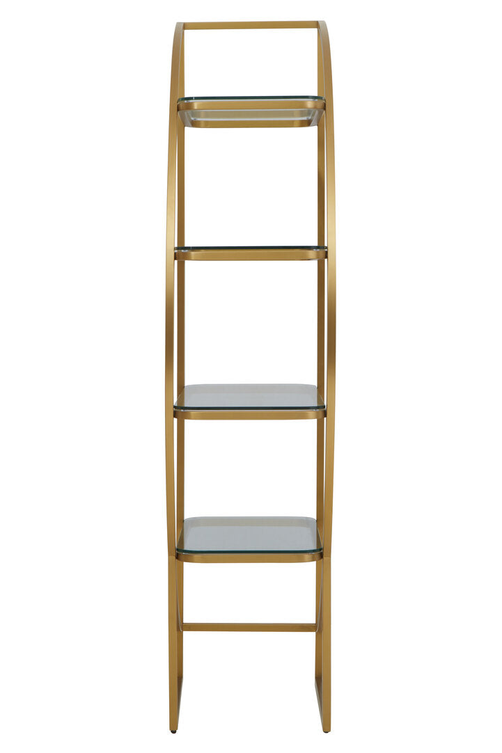 Dorking Right Half-Moon Black Shelf Unit – Contemporary Storage Unit