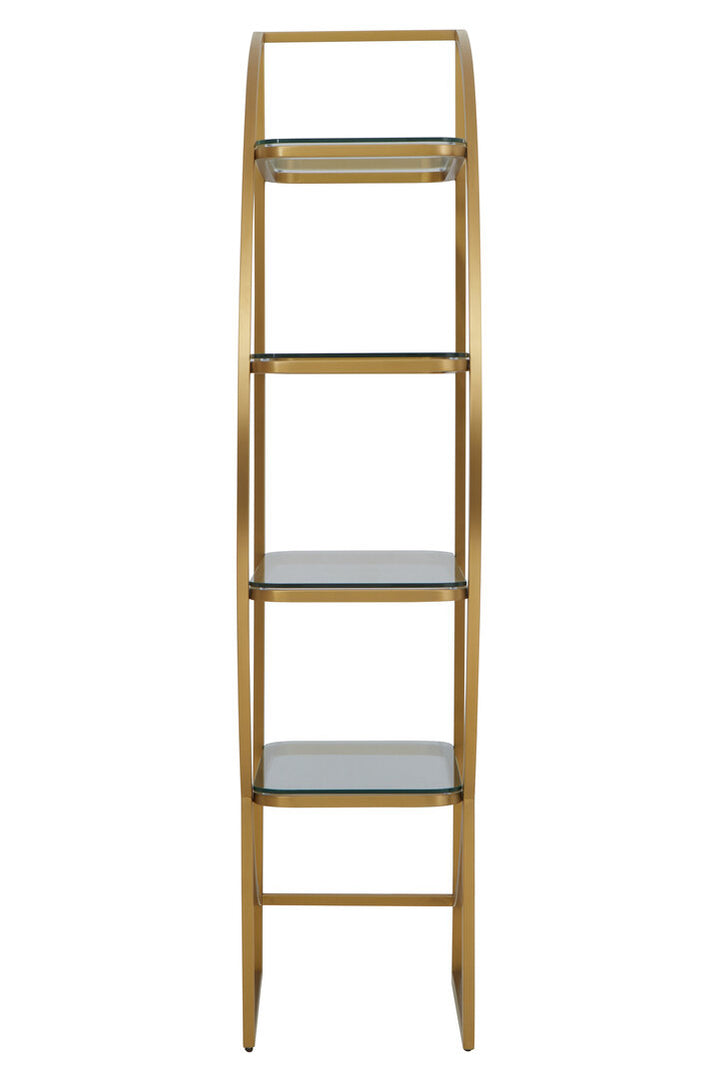 Dorking Right Half-Moon Black Shelf Unit – Contemporary Storage Unit