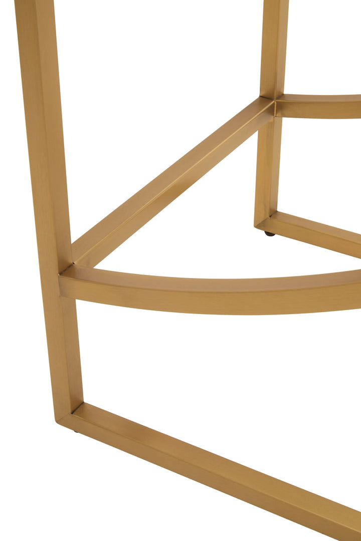 Vogue Right Half Moon Shelf Unit in Metal Frame