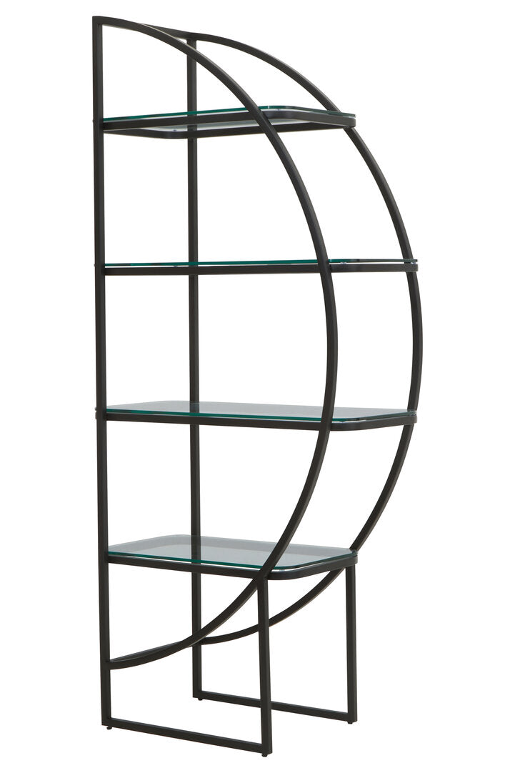 Dorking Right Half-Moon Shelf Unit – Contemporary Storage Unit