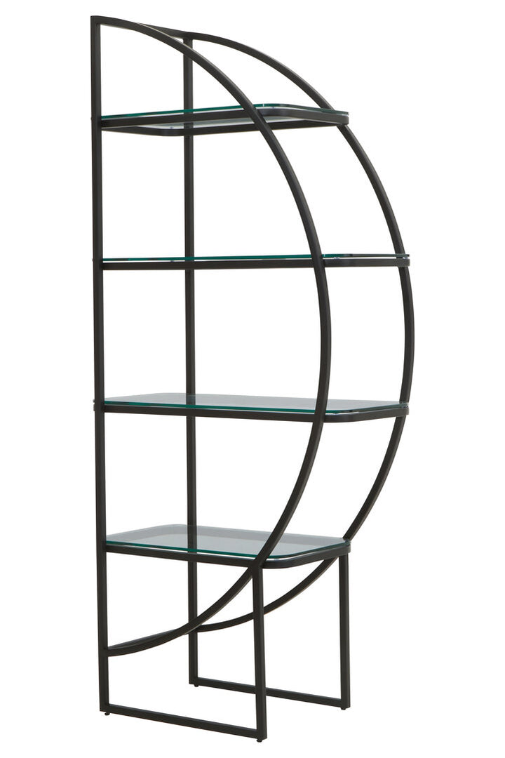 Dorking Right Half-Moon Shelf Unit – Contemporary Storage Unit
