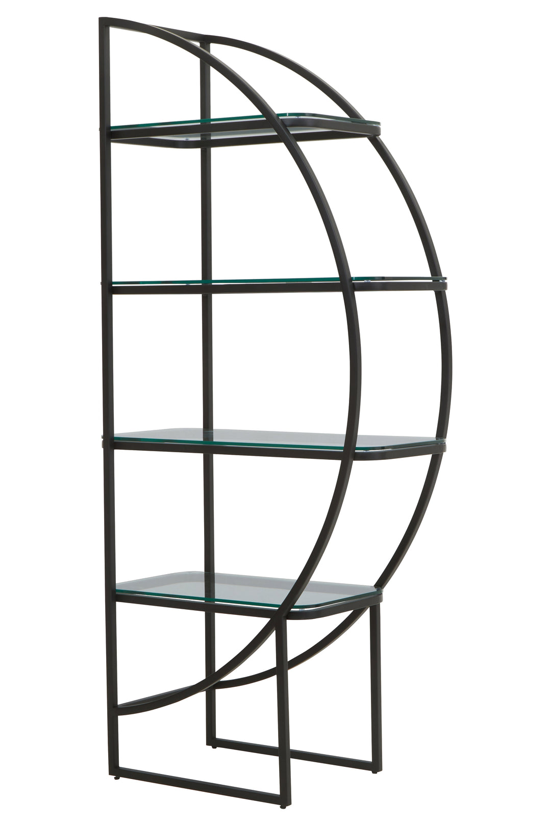 Vogue Black Half-Moon Shelf Unit