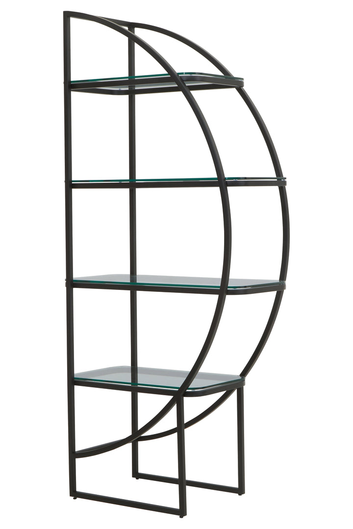 Vogue Black Half-Moon Shelf Unit