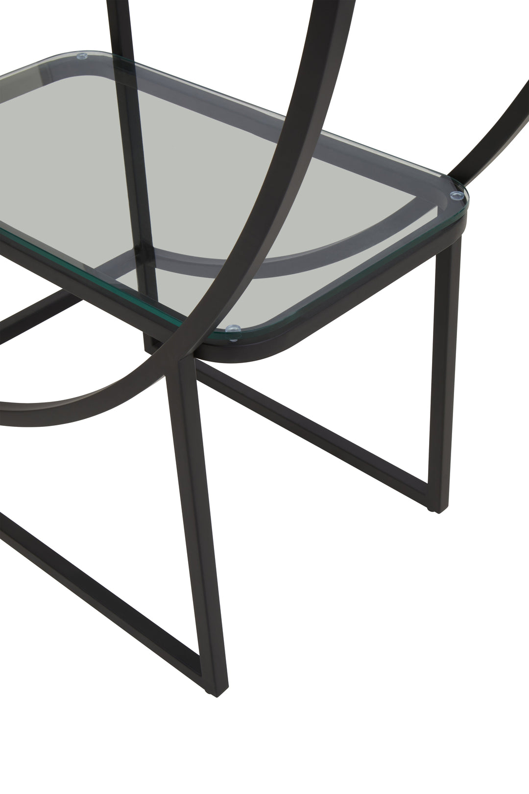 Vogue Black Half-Moon Shelf Unit