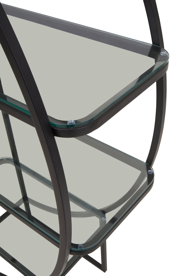 Dorking Right Half-Moon Shelf Unit – Contemporary Storage Unit