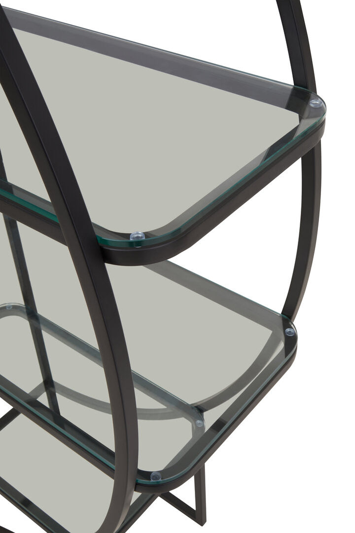 Dorking Right Half-Moon Shelf Unit – Contemporary Storage Unit