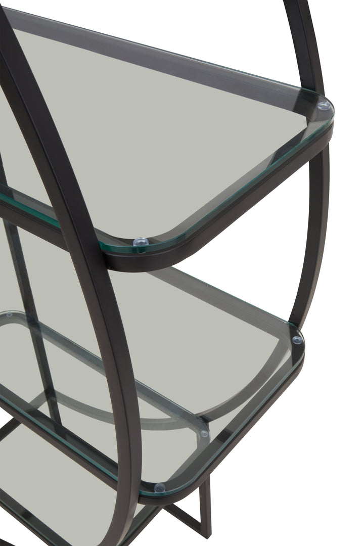 Vogue Black Half-Moon Shelf Unit