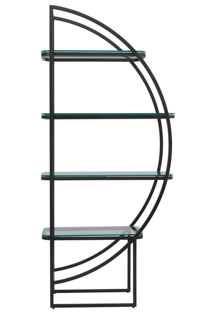 Dorking Right Half-Moon Shelf Unit – Contemporary Storage Unit