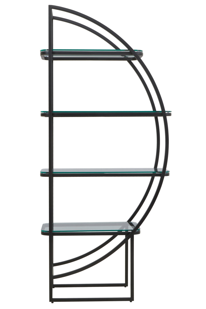 Vogue Black Half-Moon Shelf Unit