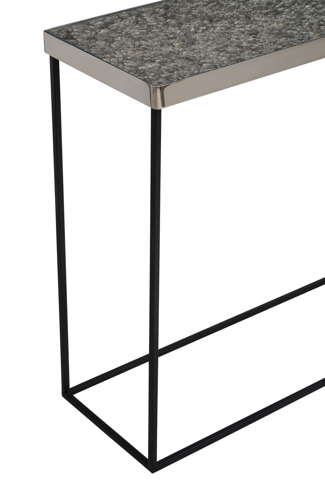 Akola Console Table in Silver Finish