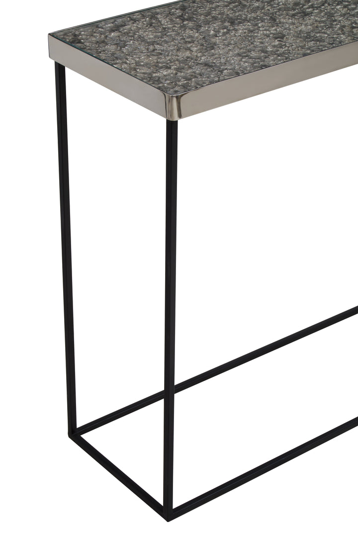 Akola Console Table in Silver Finish