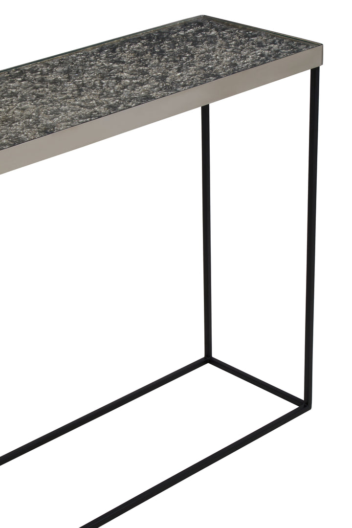Akola Console Table in Silver Finish