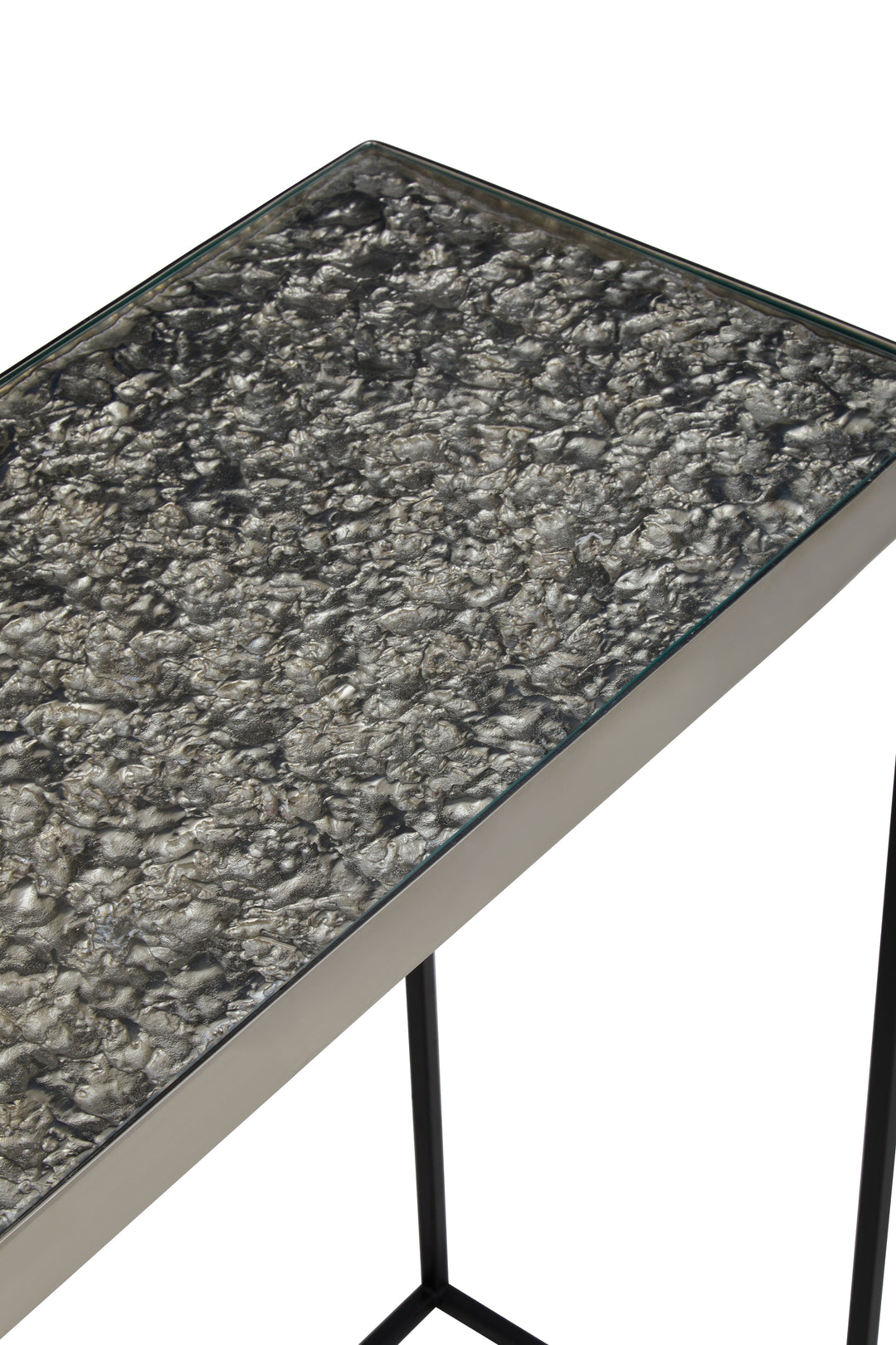 Akola Console Table in Silver Finish