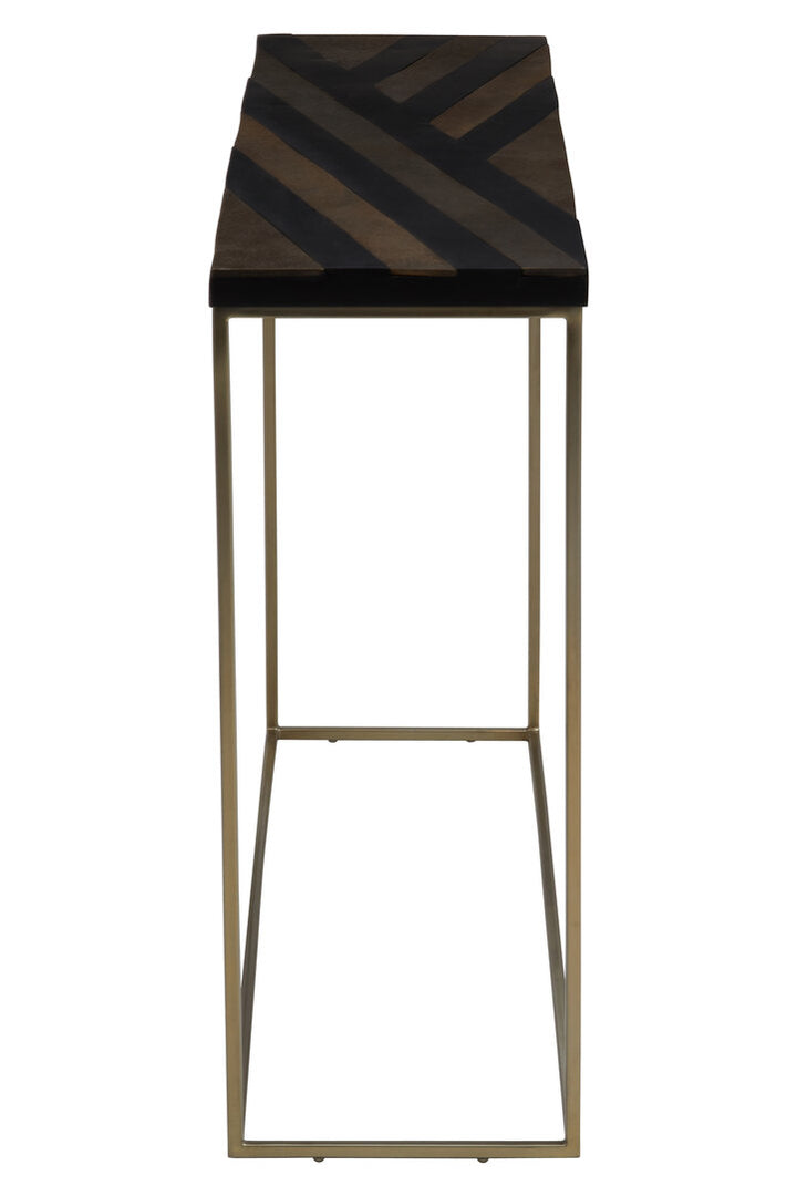Beaconsfield Black & Gold Console Table – Luxury Contemporary Hallway Table