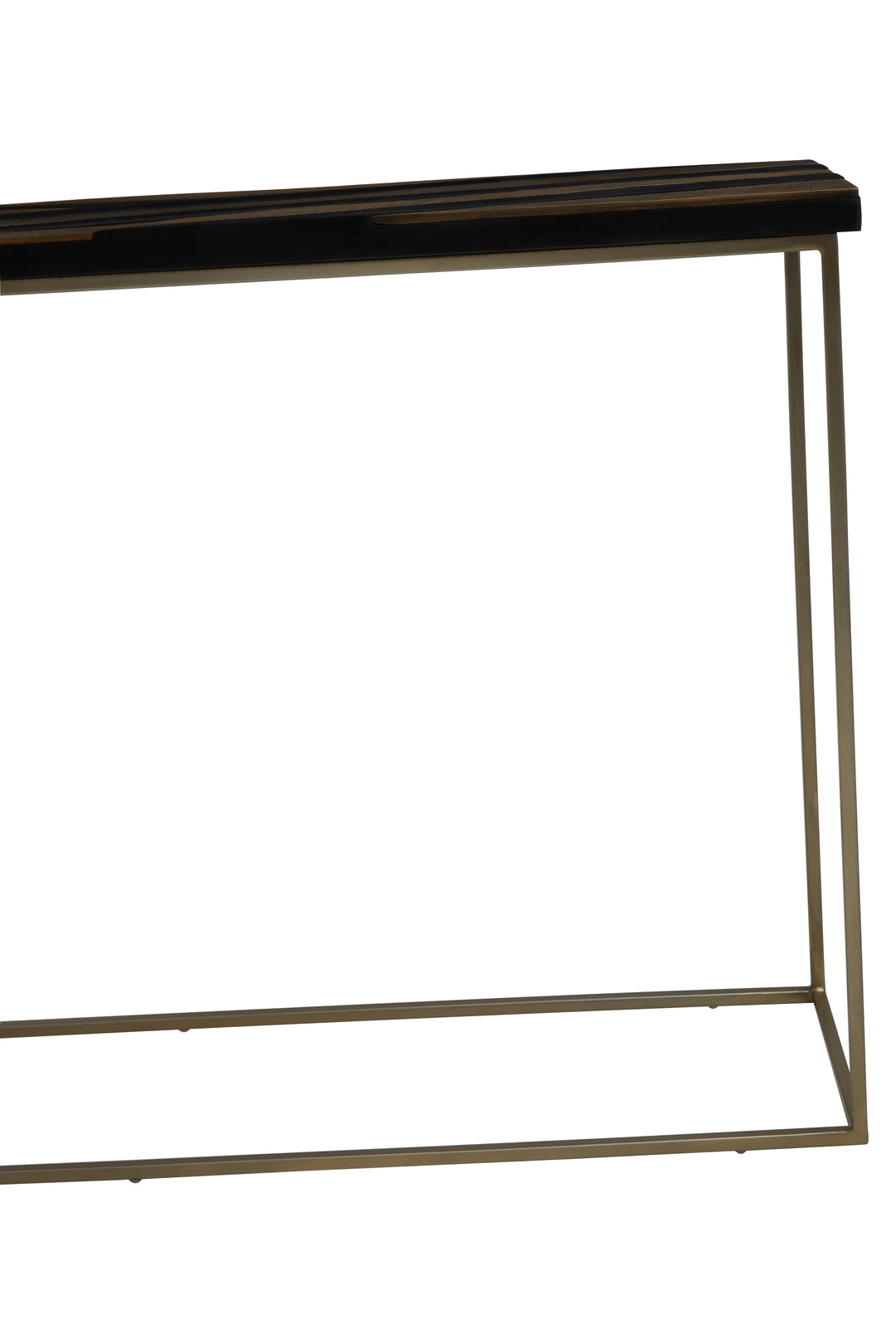 Aris Console Table in Black and Gold Finish