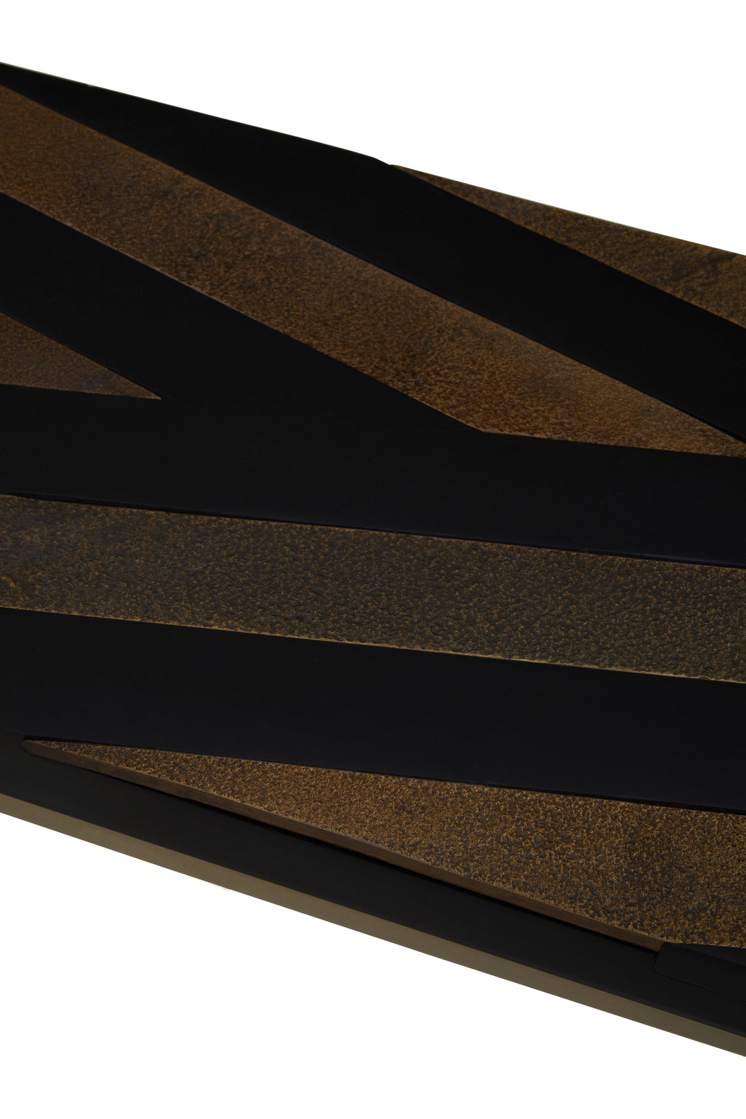 Aris Console Table in Black and Gold Finish