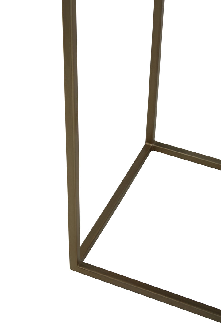 Aris Console Table in Black and Gold Finish