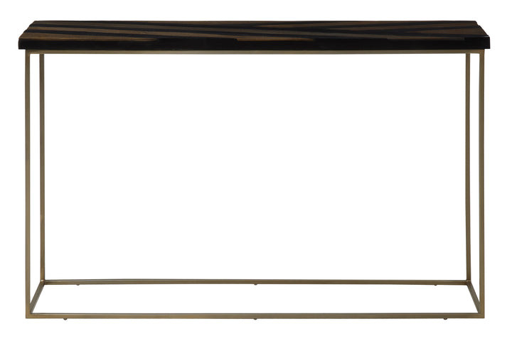 Aris Console Table in Black and Gold Finish