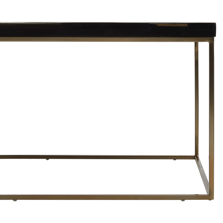 Aris Coffee Table with Black Base and Gold Finish