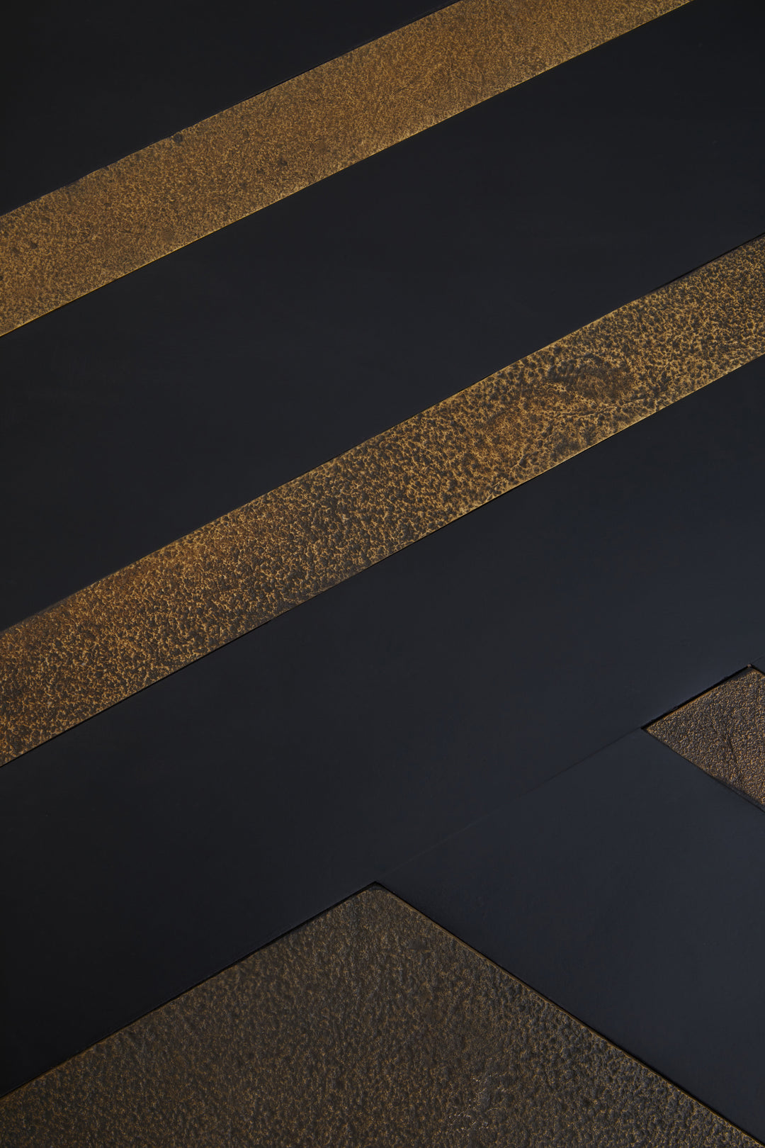 Aris Coffee Table with Black Base and Gold Finish