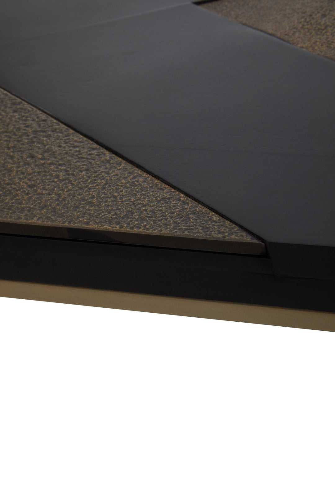 Aris Coffee Table with Black Base and Gold Finish