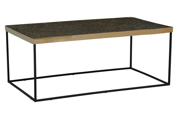 Akola Coffee Table with Gold Finish Frame