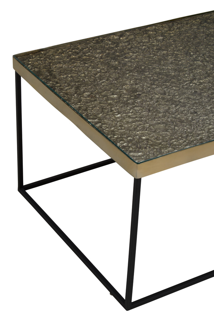 Akola Coffee Table with Gold Finish Frame