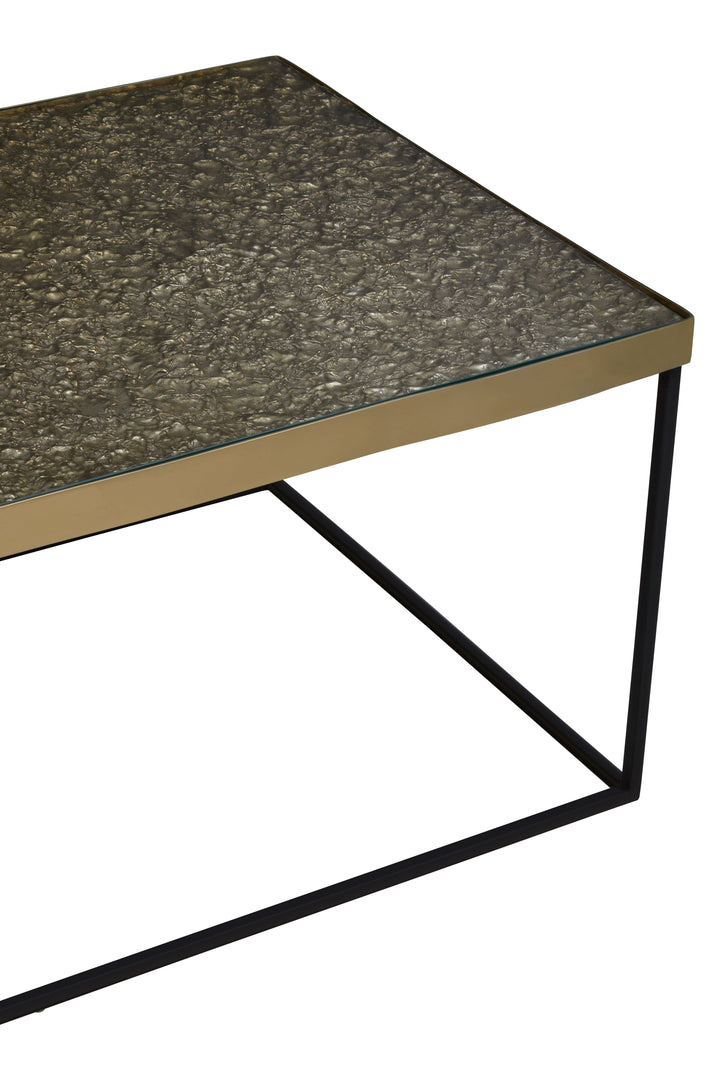 Akola Coffee Table with Gold Finish Frame