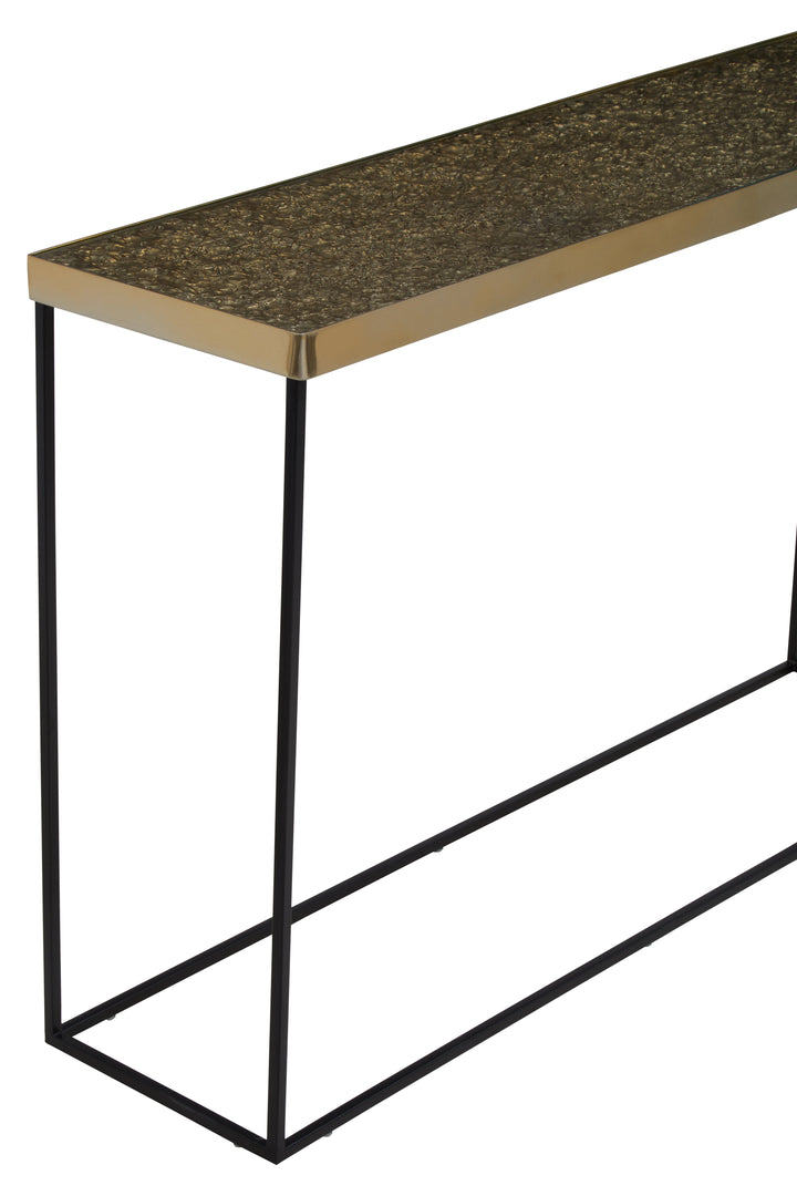 Akola Console Table in Gold Finish